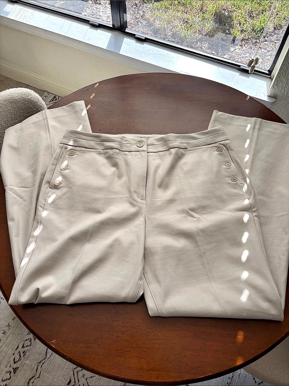 Like New Talbots Wide-Leg Sailor Pants Trousers Cream Size 16
